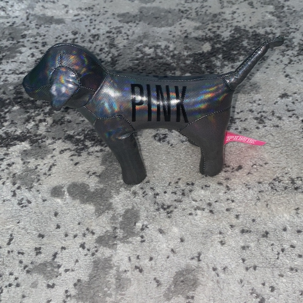 Victoria Secret PINK silver metallic holographic Dog - Picture 4 of 5
